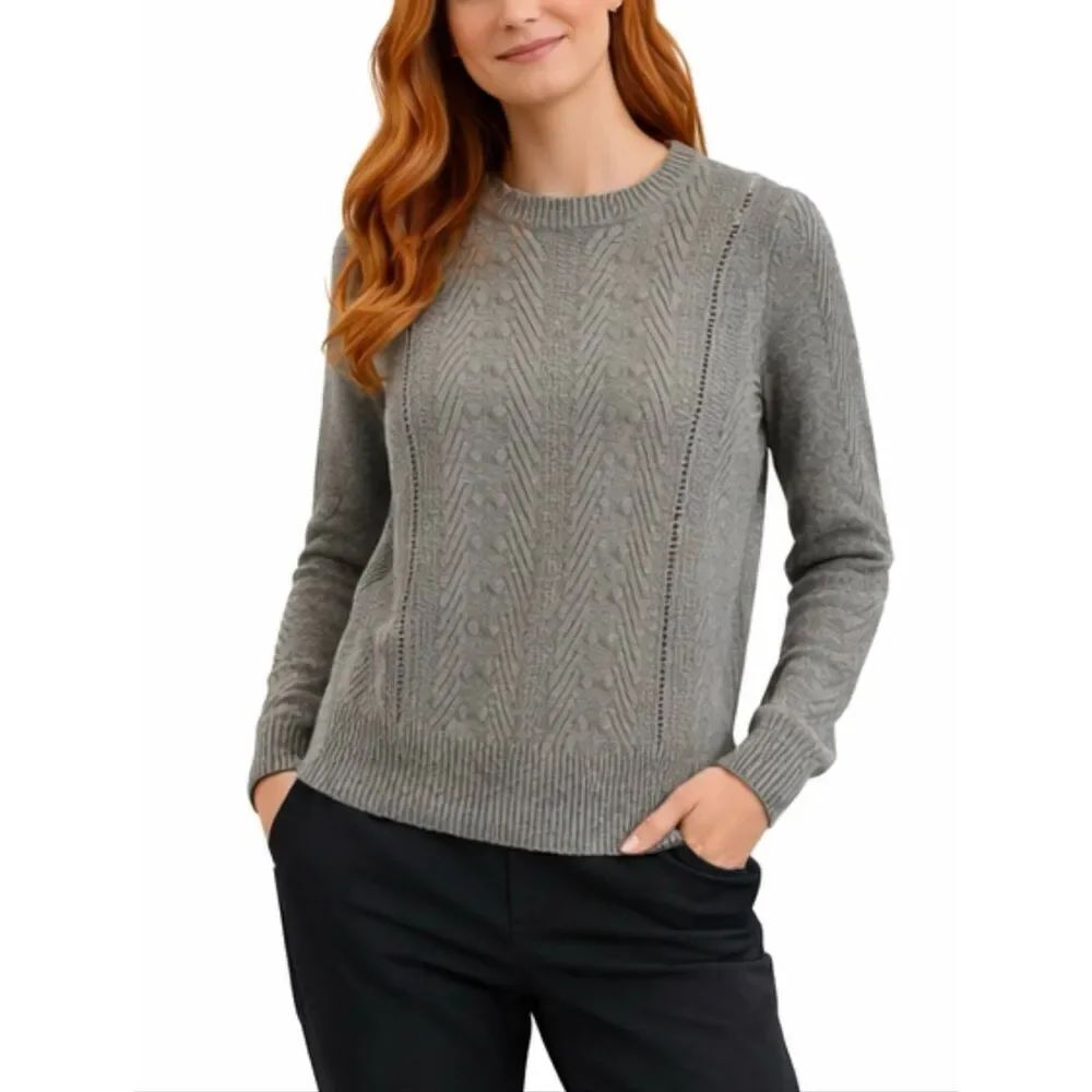 Banana Republic merino wool blend popcorn cableknit sweater small